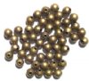 50 6mm Brass Oxide Round Metal Beads